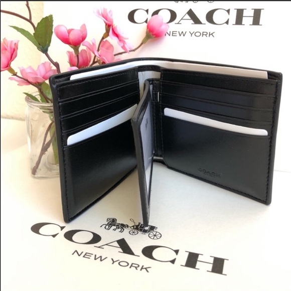πΉ Coach Menβs Compact ID Signature Wallet F74993 - Picture 7 of 8